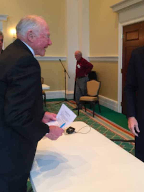 Malloy Boosts His Record Before An Audience Of Retired Greenwich Men