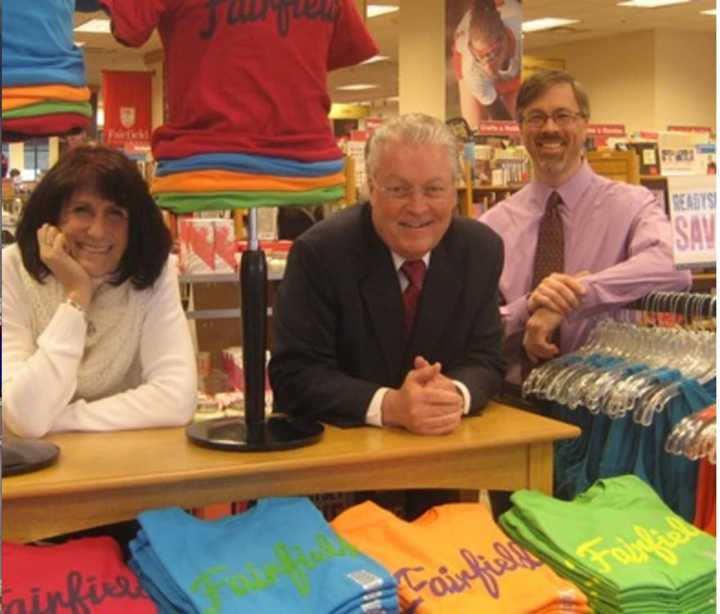 Fairfield Chamber of Commerce President Beverly Balaz, First Selectman Mike Tetreau and Economic Development Director Mark Barnhart are ready for the next Shop &amp; Stroll