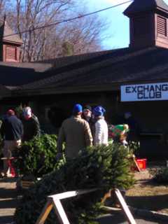 Exchange Club Sells Christmas Trees, Wreaths At Kiwanis Park In New Canaan
