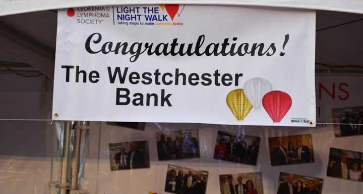 The Westchester Bank and its President and CEO, John Tolomer, were among the supporters for the recent Light The Night Walk for the Leukemia and Lymphoma Society. 