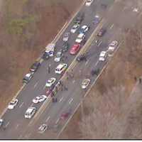 <p>A look at the scene on the Saw Mill River Parkway in Yonkers on Tuesday afternoon.</p>