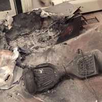 <p>The aftermath of a hoverboard fire at a home in Chappaqua in December.</p>