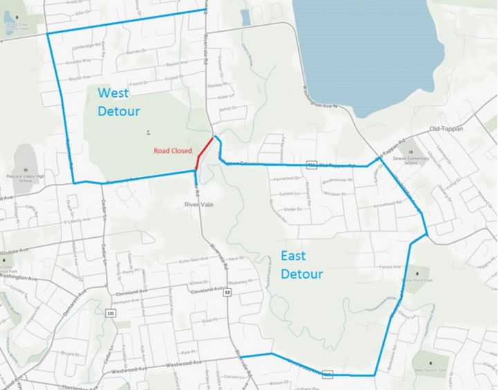 Portions of Rivervale Road will be closed for about three months.