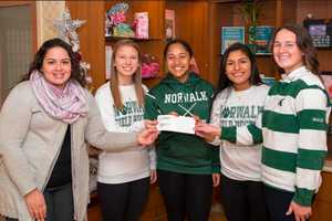 Norwalk Field Hockey Team Donates To Smilow Family Breast Health Center 