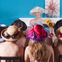 <p>The cover photo for Curtain Call&#x27;s CALENDAR GIRLS 2016 calendar which is being sold as a joint fundraiser for Curtain Call and The Leukemia and Lymphoma Society. Facing the camera is Stamford resident and director for CALENDAR GIRLS, Gail Yudain. </p>