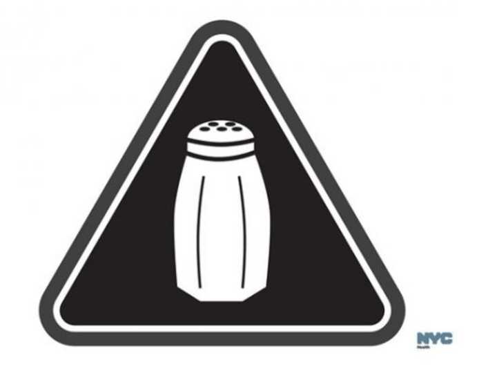 Salty foods at chain restaurants in NYC will be labeled with this logo.