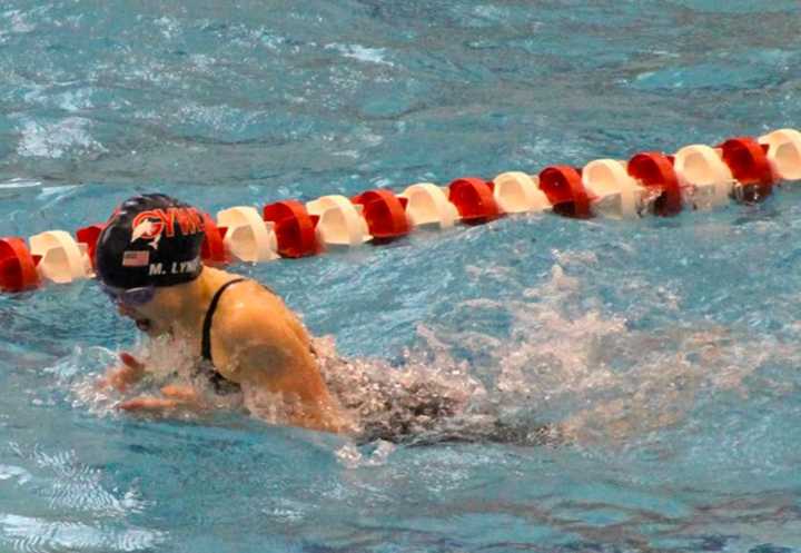 Meghan Lynch set new records for the Greenwich Town Swim Championships. 