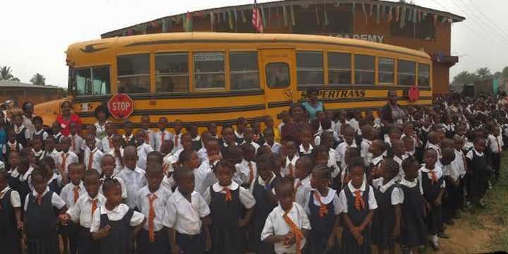 Yonkers Rotary-East donated this bus to a school in Monrovia, Liberia West Africa.