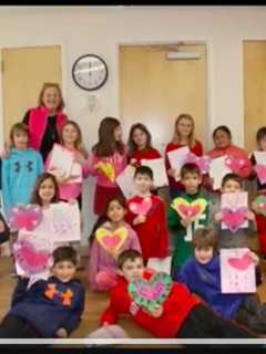 Pleasantville Third-Graders Celebrate Valentine's Day At Senior Center