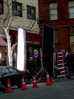 Actress Sarah Jessica Parker Filming New TV Show 'Divorce' In Tarrytown