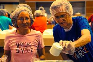 'Stop Hunger Now' Meal Packing At Pascack Hills High School