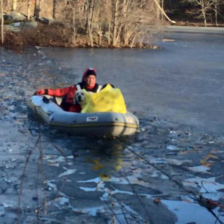 A 12-foot inflatable boat, Marine 52, was employed in the rescue mission.