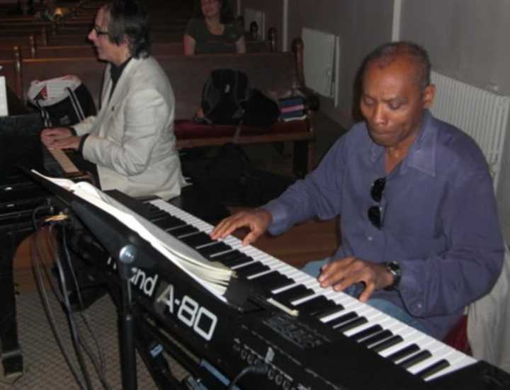 Jazz musicians jam out in Leonia.