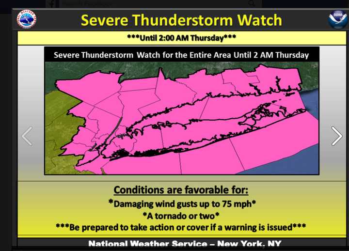 A look at counties covered by the Severe Thunderstorm Watch.