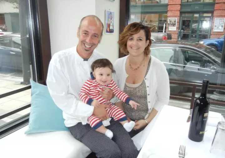 Jennifer Galletti, left, and Pasquale De Martino, right at their restaurant, Trattoria &#x27;A Vucchella in Bridgeport.