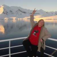 <p>Andrea Holmes in Antarctica.</p>