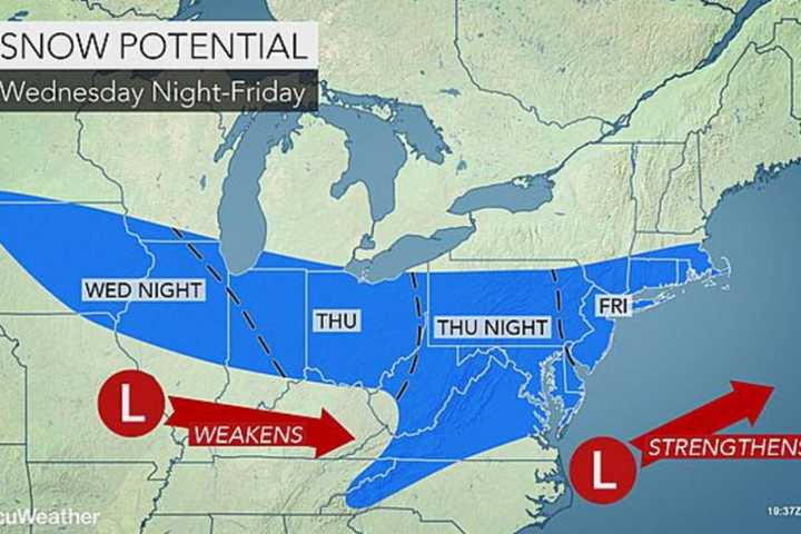 Snow Could Make For Slick Friday Commute In Yorktown
