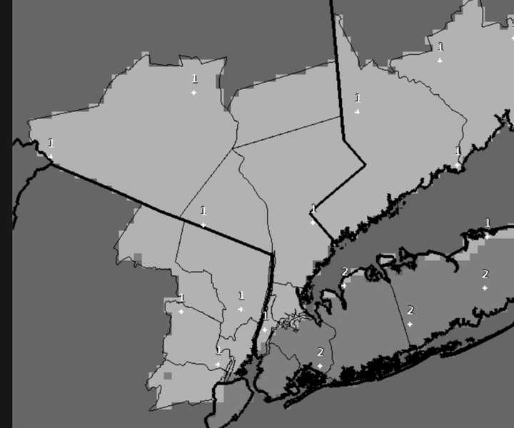 A look at projected snow totals from the snow that will start overnight and last through the morning Friday in the area.