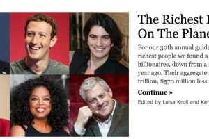 Westchester Residents Named To Forbes' 2016 Top Billionaires List