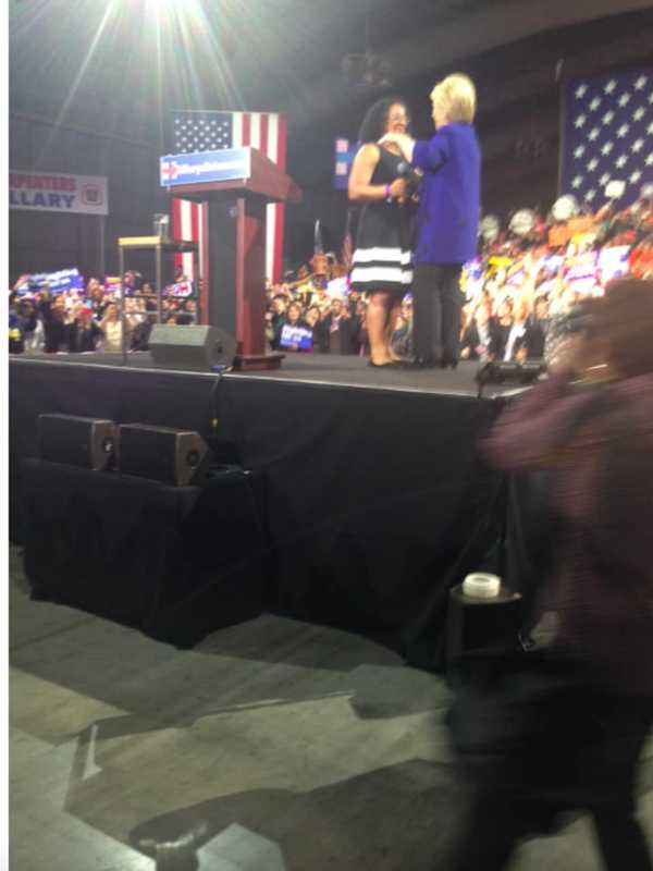 Student From Mercy College Introduces Hillary Clinton