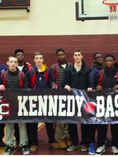 Kennedy Catholic HS In Somers Celebrates Undefeated Basketball Season