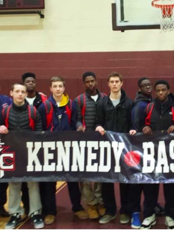 Kennedy Catholic HS In Somers Celebrates Undefeated Basketball Season