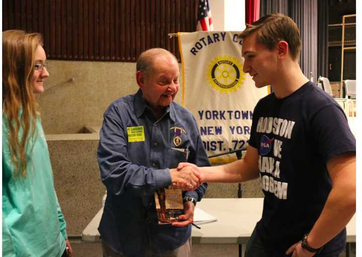 History students at Lakeland High School in Shrub Oak received a visit to the school by World War II Veteran Dave Mann this week.