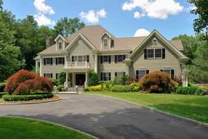 Stately Bedford Colonial At Former Golf Course Offers Country Club Living