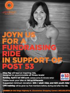 Fundraising Ride, CPR Sessions To Benefit Post 53 At Darien's JoyRide