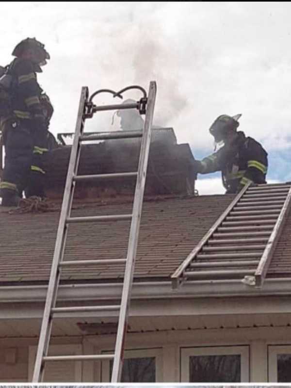 Fire Crews From Long Hill And Trumbull Center Put Out Chimney Fire
