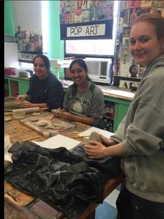 New Milford High School Students Learn Japanese Raku Pottery Process