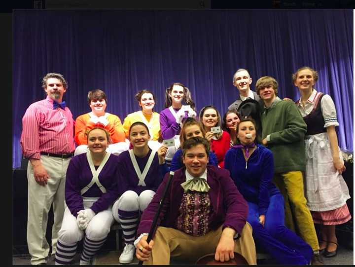 The cast and crew of Brookfield High School&#x27;s &quot;Willy Wonka.&quot;