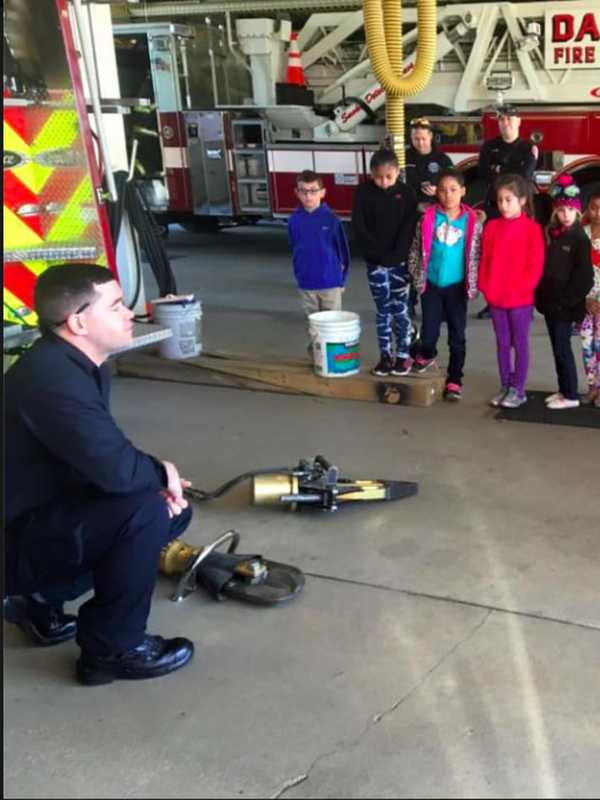 Students From Shelter Rock School Visit The Danbury Fire Department