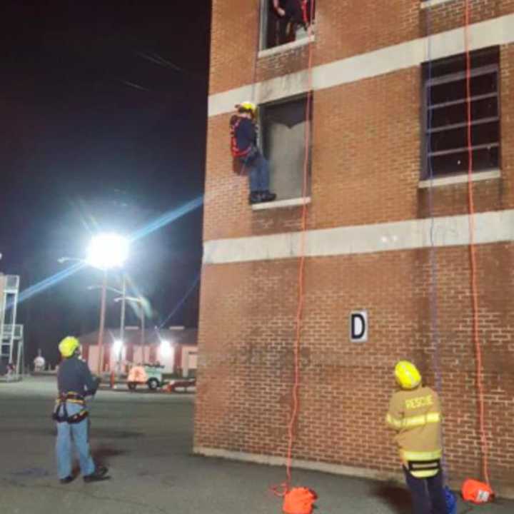 Ramsey Rescue&#x27;s newest members rappelled for the first time.