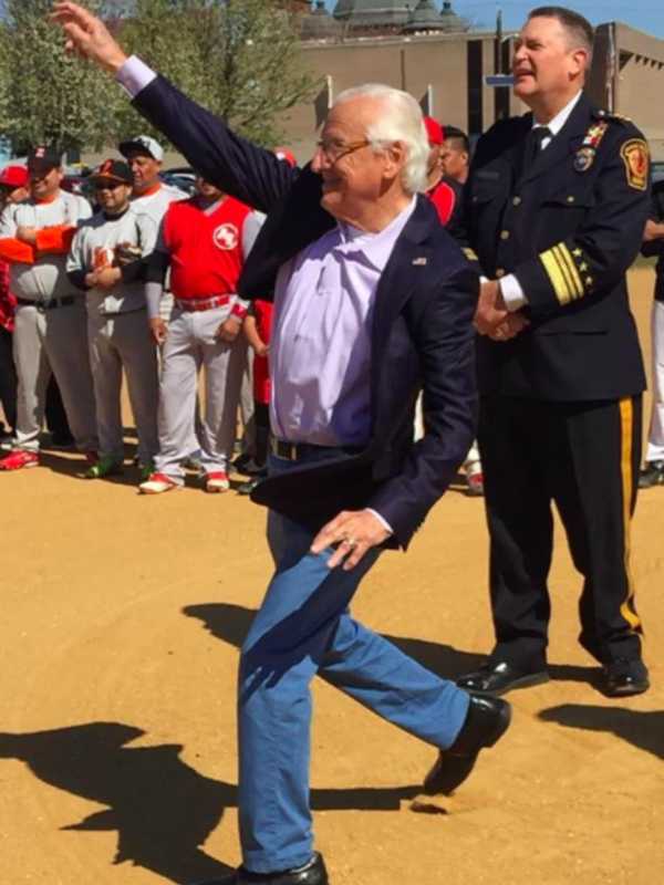 Congressman Pascrell Throws Out First Pitch At Passaic Opening Day