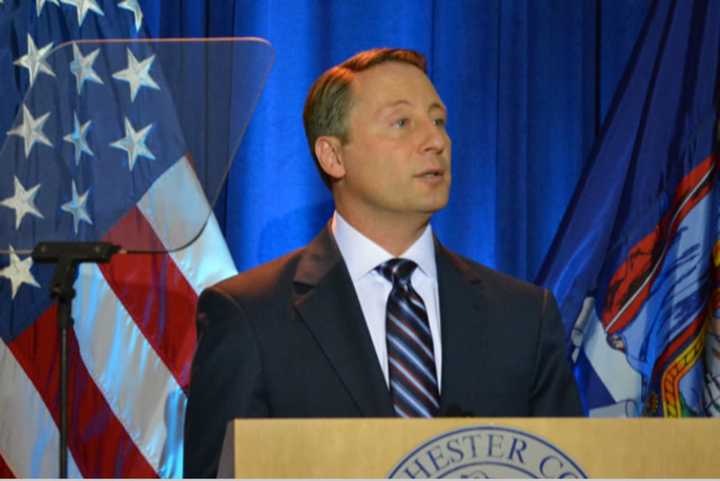 Rob Astorino delivers Thursday&#x27;s State of County Speech in the Central Jury Room of the Westhester County Courthouse.