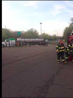 Firefighters In Greenwich Work To Repair Leaking Tanker On I-95