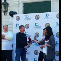 <p>Easton Police Chief Tim Shaw, who participated in the walk, was recognized for &quot;Most Creative Shoes.&quot;</p>