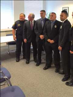 Norwalk Mayor Rilling Swears In Police Department's Newest Officers