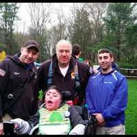 <p>Members of the Monroe Volunteer Fire Department, No.1 Inc. and Anthony at his 15th birthday part celebration</p>