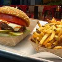 <p>A standard order of burger and fries at The Filling Station in West Haverstraw.</p>