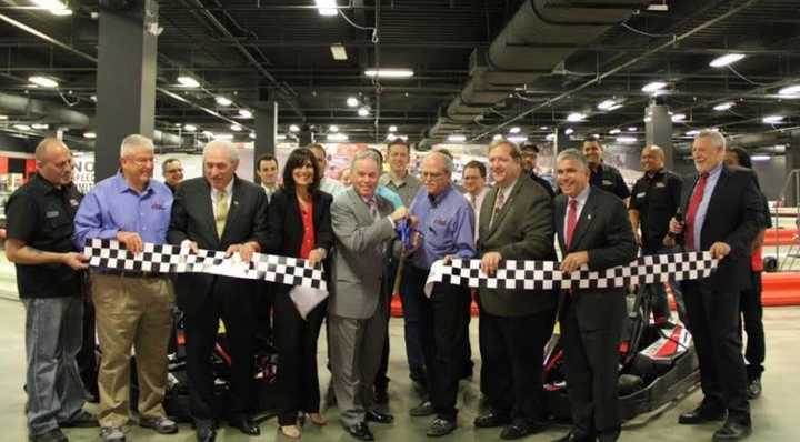 County officials and members of the business community were on hand last week to celebrate the opening of Autobahn International Speedway at the Palisades Mall.