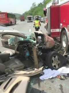 Car Totaled In I-87 Westchester Crash