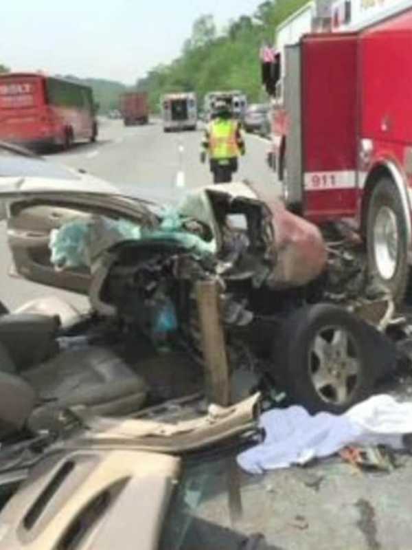 Car Totaled In I-87 Westchester Crash
