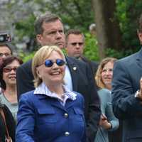 <p>Hillary Clinton and Gov. Andrew Cuomo, both New Castle residents, march in the town&#x27;s 2016 Memorial Day parade, which went through downtown Chappaqua.</p>