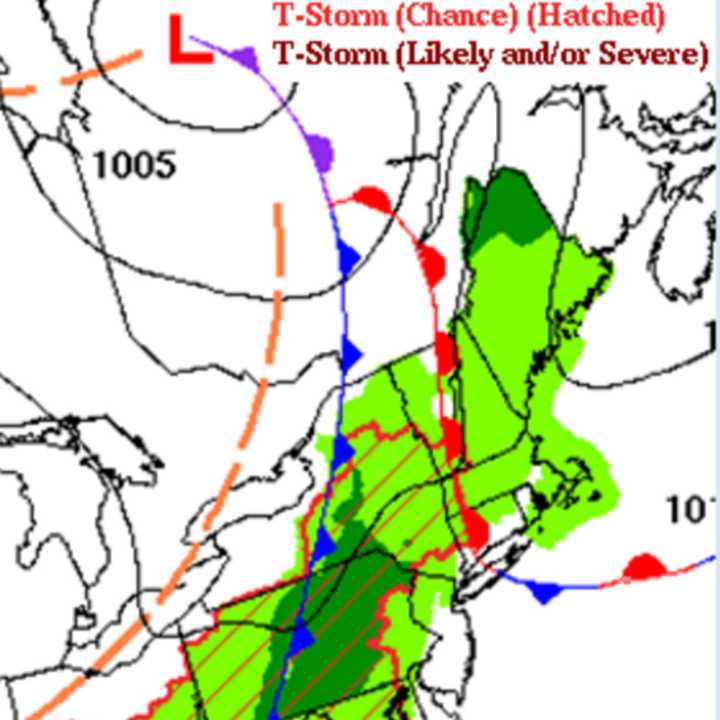 Rain on Friday will be followed by a chance of severe storms on Sunday.