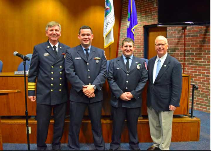 Danbury Firefighter James Gagliardo was appointed as Communications Coordinator and Firefighter Kevin Lunnie was promoted to Fire Lieutenant.