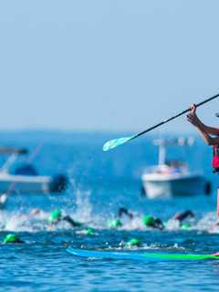 Swimmers Hit The Sound For Swim Across America In Stamford, Greenwich