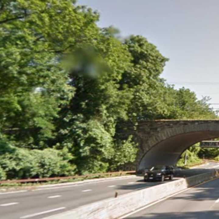 The Hutchinson River Parkway near Mill Road in New Rochelle.