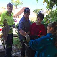 <p>Fine and over a dozen others cleaned the property before installing the benches</p>